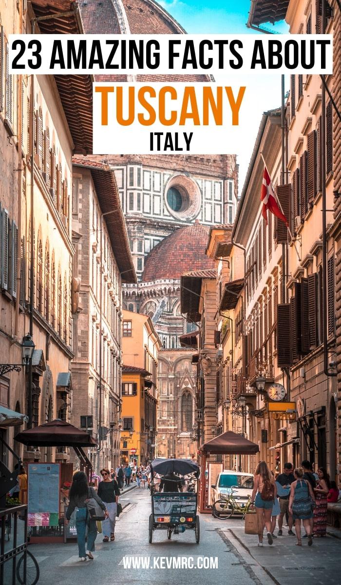 Tuscany is one of the most famous regions in Italy, and it has a very rich history. From the home of the Italian Renaissance to beautiful rolling hills, there is much to discover about this region. Keep reading to learn no less than 23 interesting facts about Tuscany Italy! tuscany facts | italy facts tuscany | fun facts about italy #italyfacts #tuscany #funfacts