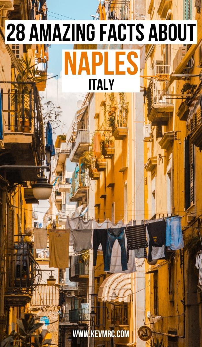 Naples is the 3rd largest city in Italy, located in southern Italy. But did you know that Naples was the birthplace of the pizza? Or that the city is under threat of a massive supervolcano? Learn more about this Italian city with these 28 interesting facts about Naples Italy! naples facts | fun facts about naples italy | italy facts | italy facts fun | napoli italy #italyfacts #naples #napoli #funfacts
