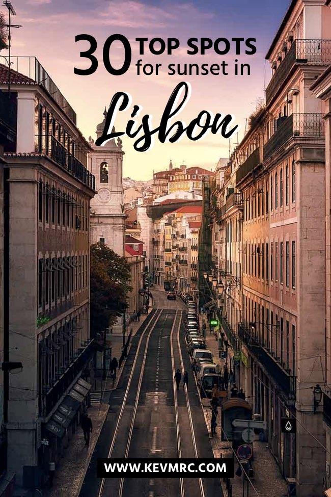 Portugal travel.You spent the day exploring Lisbon, and you’re ready to experience the night life in Portugal capital city. But first, you want to watch the sunset, one of the most magical moments of the day. But what are the best spots to watch the sunset in Lisbon? Well today I’m sharing my 30 best Lisbon sunset spots with you. Yes, 30. One for every day of the month. Let’s see them! #portugaltravel #sunsetspot #lisbon