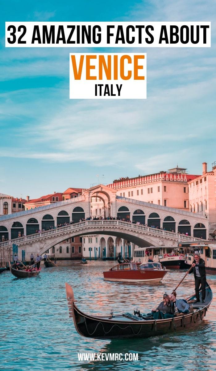 Venice Italy is a floating city in Italy, made of hundreds of tiny islands. But did you know that gondolier is one of the most well-paid job in the city? Or that Venice is sinking every year? Learn more about the city with these 32 interesting facts about Venice. venice italy facts | venice facts | venice fun facts | facts about venice italy #facts #italyfacts #venice