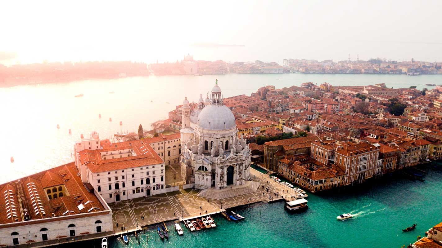 aerial view of venice