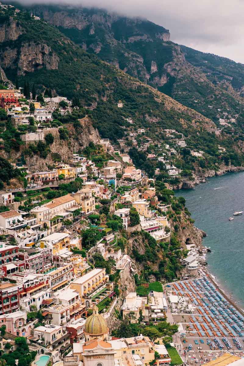 amalfi coast as seen from above