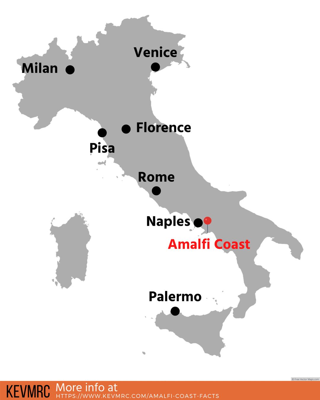 amalfi coast map