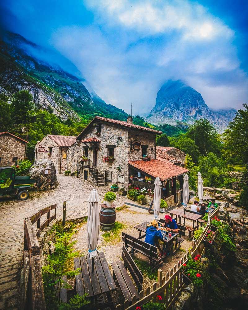 reaching bulnes after trekking picos de europa