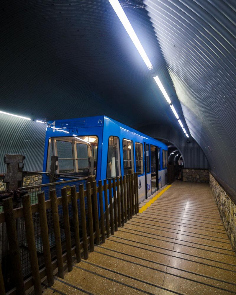 the funicular bulnes from the top