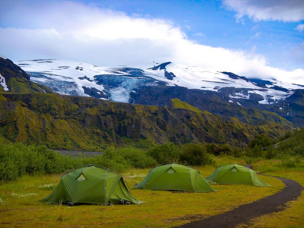 camping with friends with 3 of the 8 man pop up tent