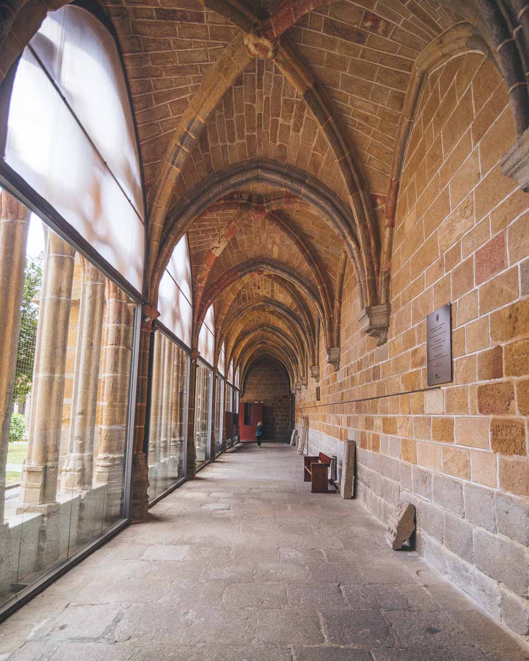 hall of the cloister in the avila cathedral