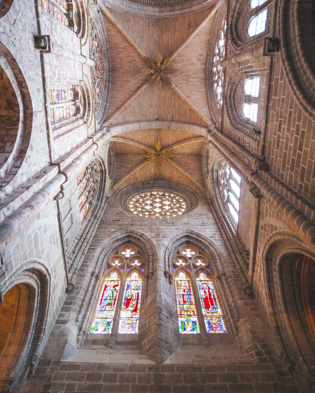 stained glass windows of the avila cathedral