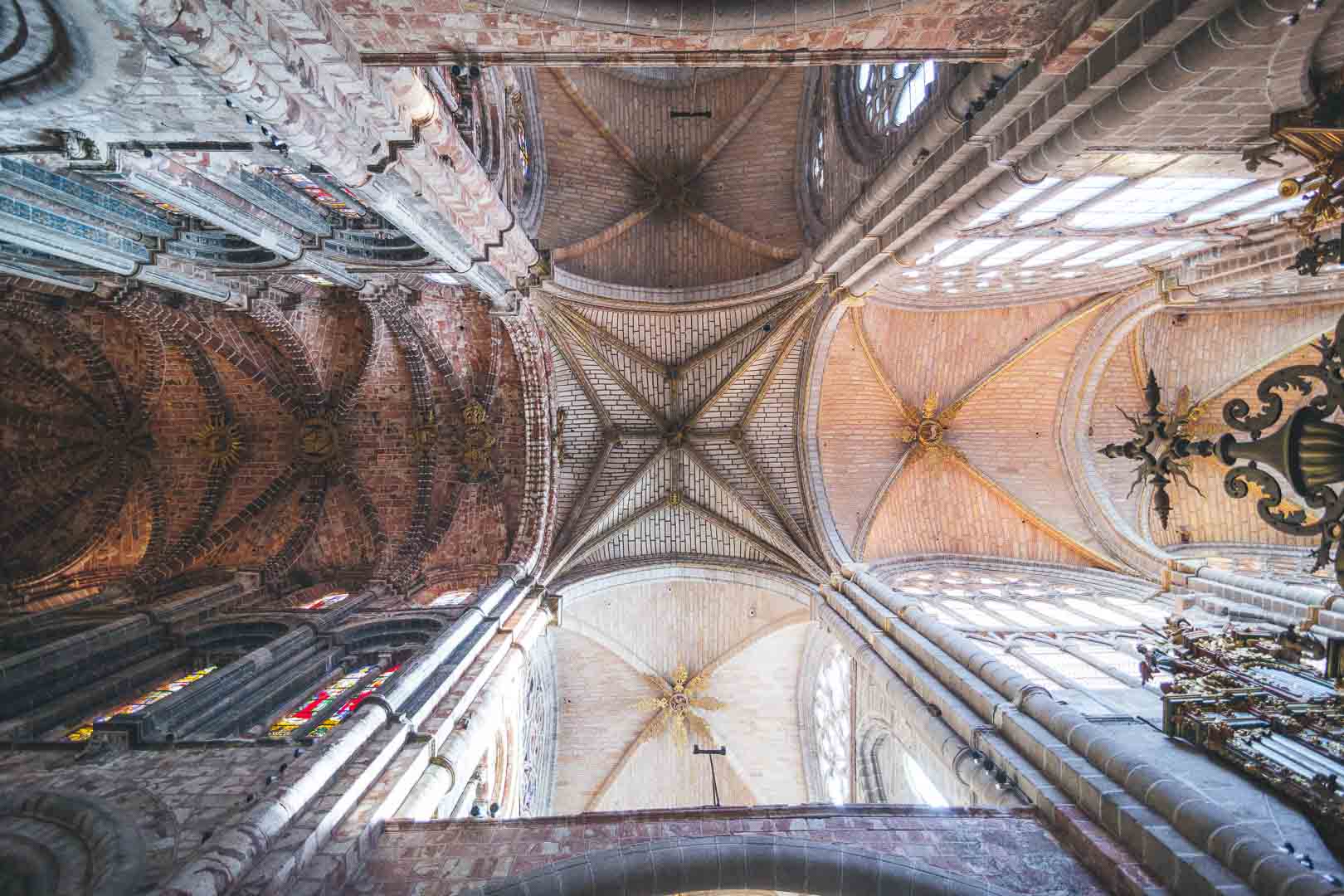 panorama of the avila cathedral ceiling