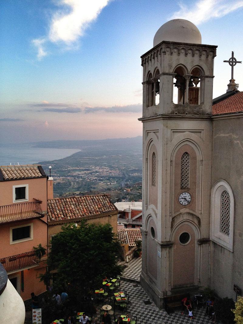 church of castelmola in sicily italy