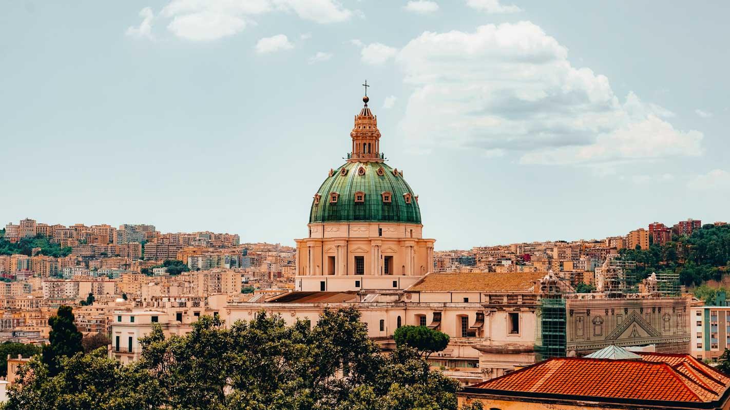 city view of naples italy