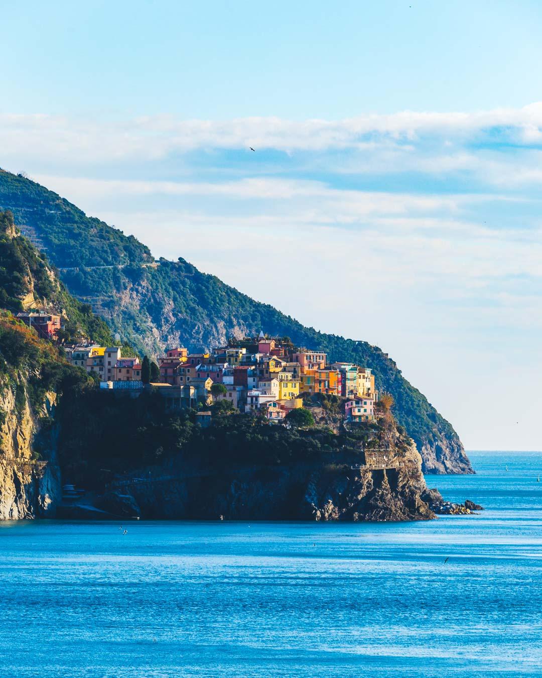 view of manarola from corniglia