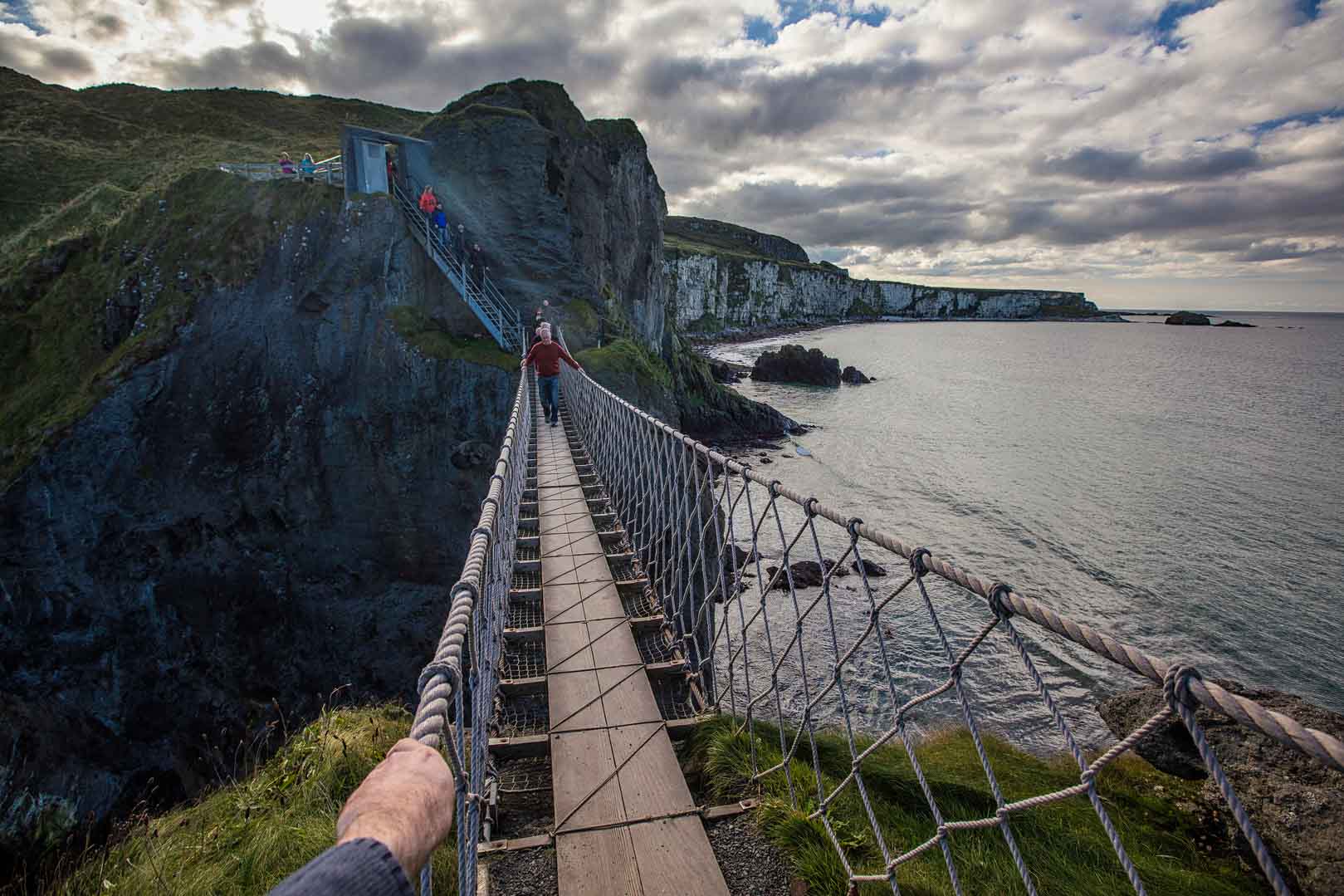 crossing the carrick a rede rope bridge
