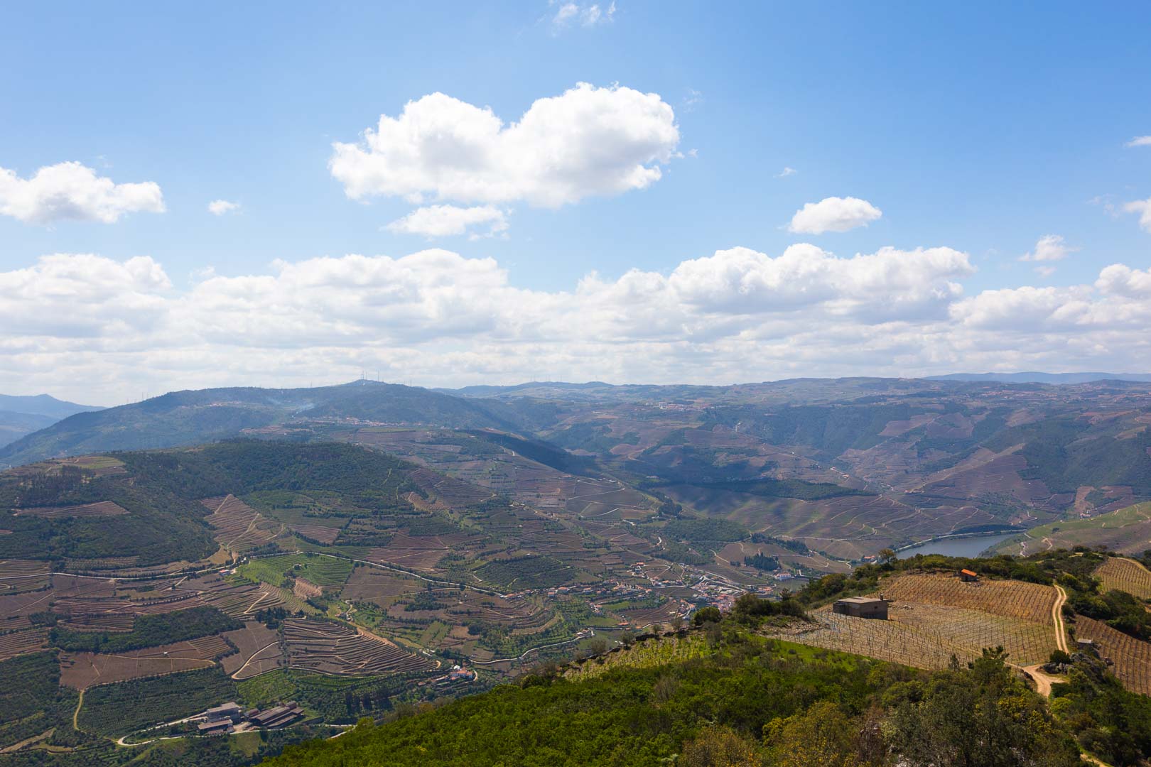 panoramic view over the douro valley portugal