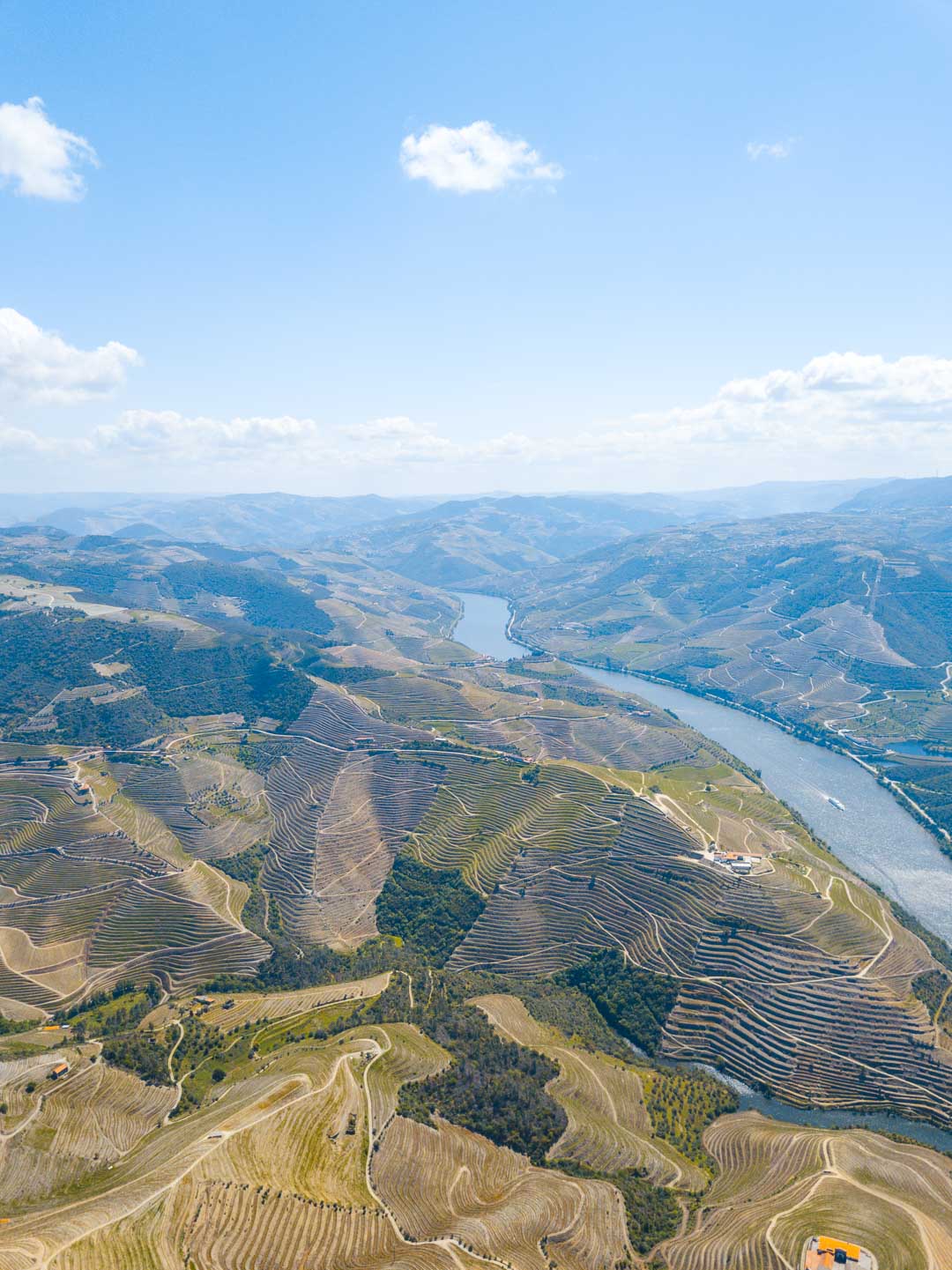 view of douro valley from the sky
