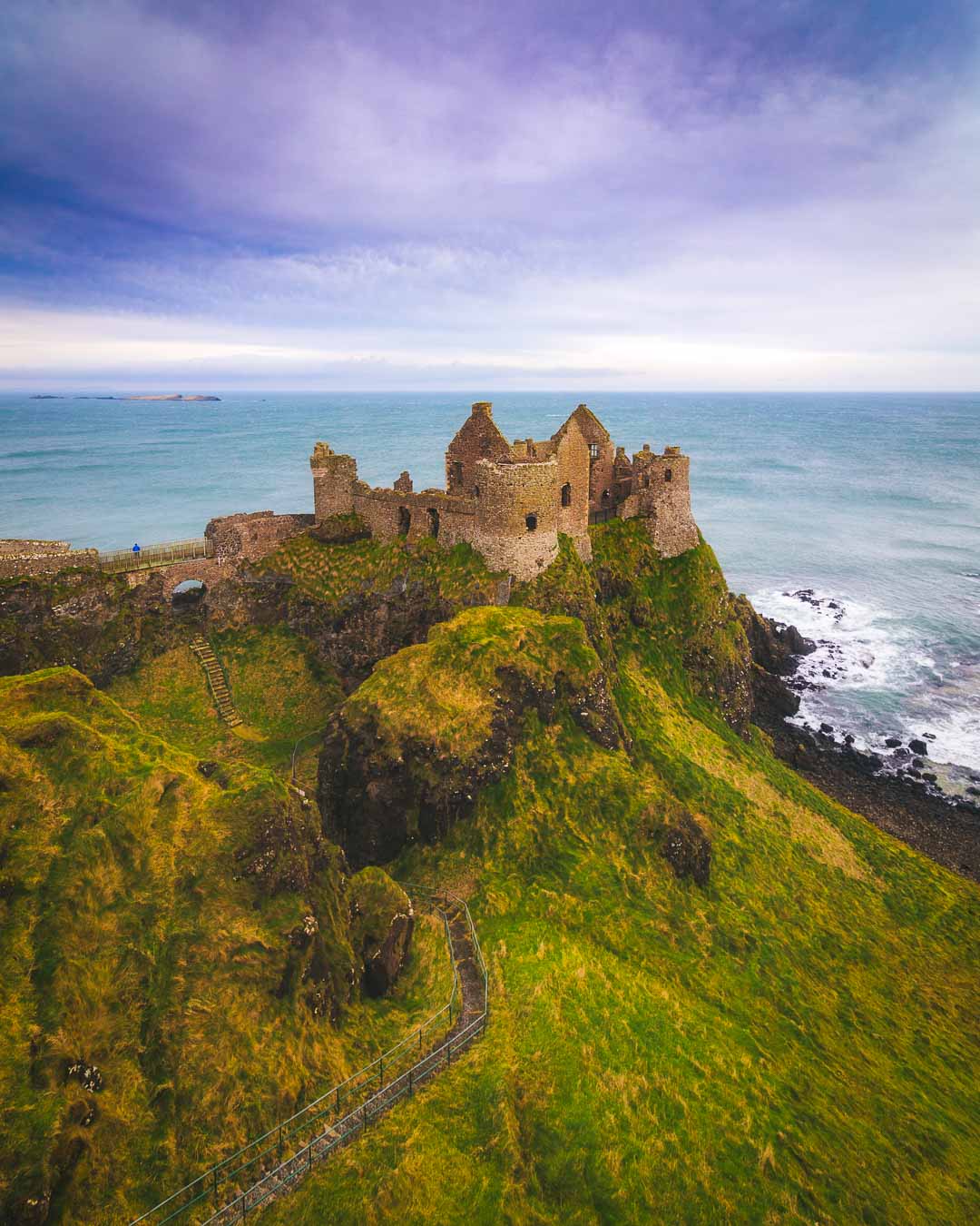 dunluce castle on the cliffs of northern ireland