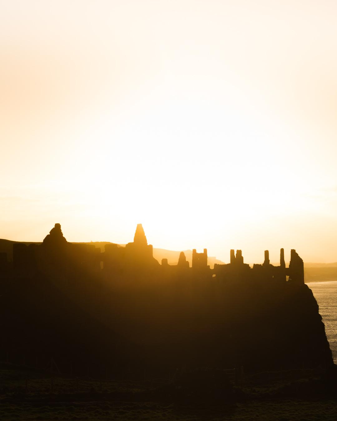 sunset at dunluce castle