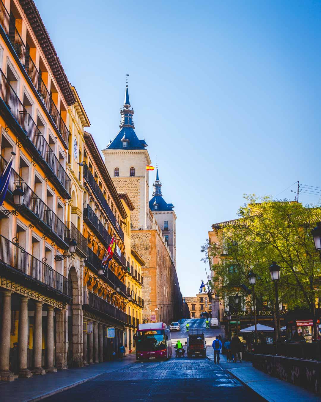 seeing the toledo spain castle from the street