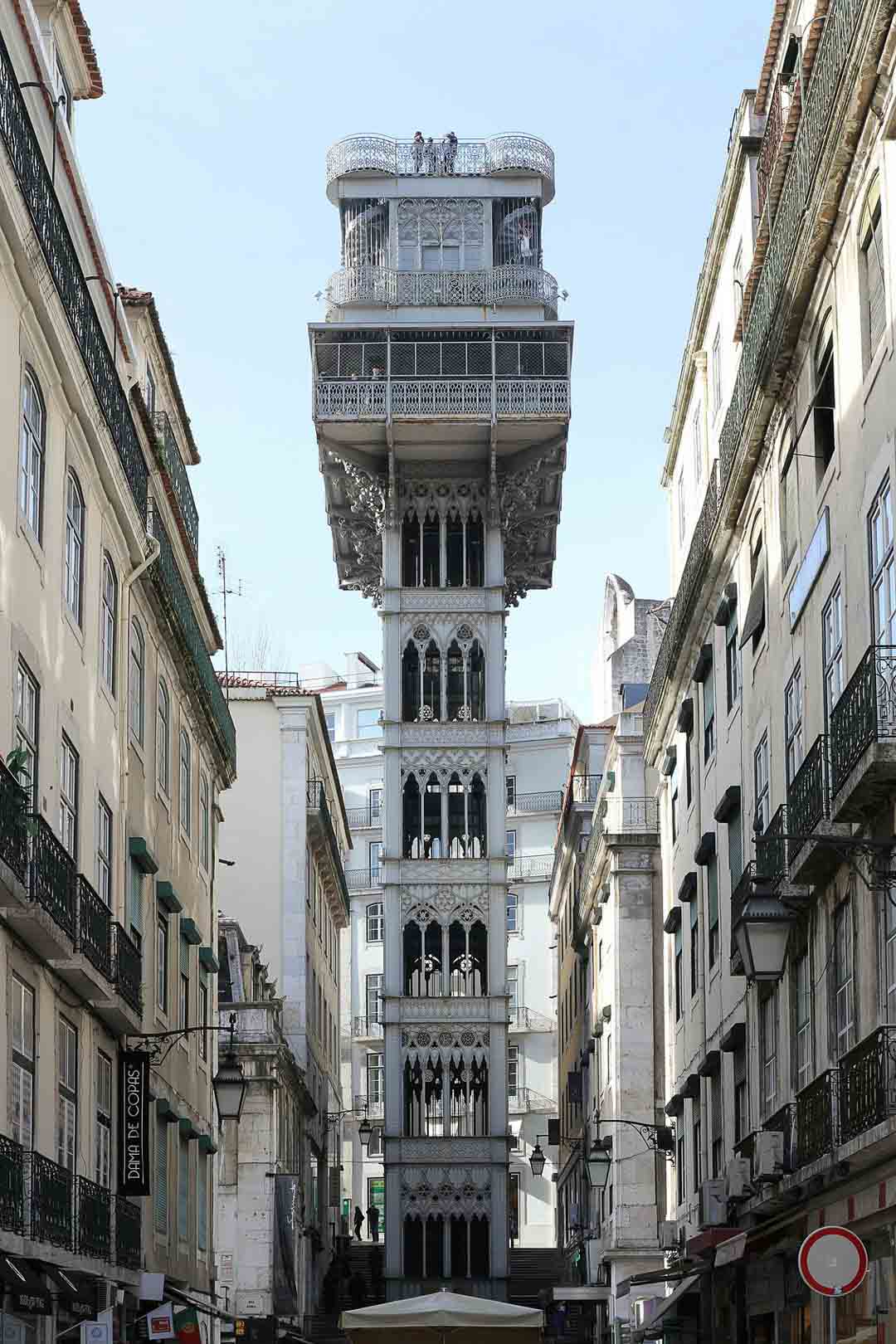 elevador de santa justa lift lisbon