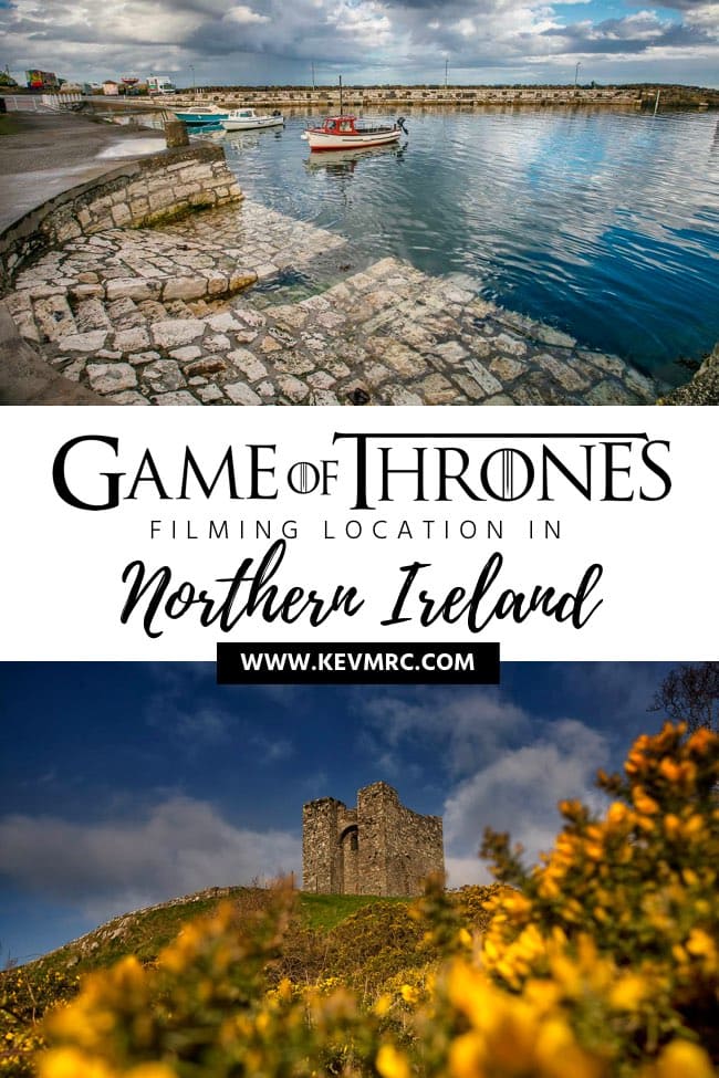 Calligraphy map of Northern Ireland Home of Thrones map Film Location map