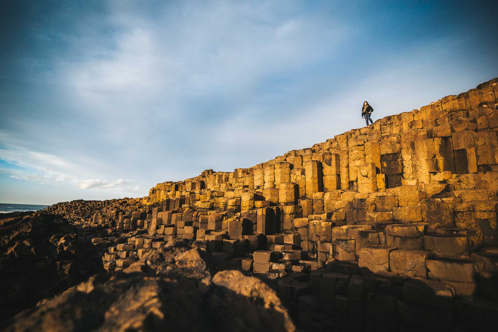 moody sky in giant's causeway wide version