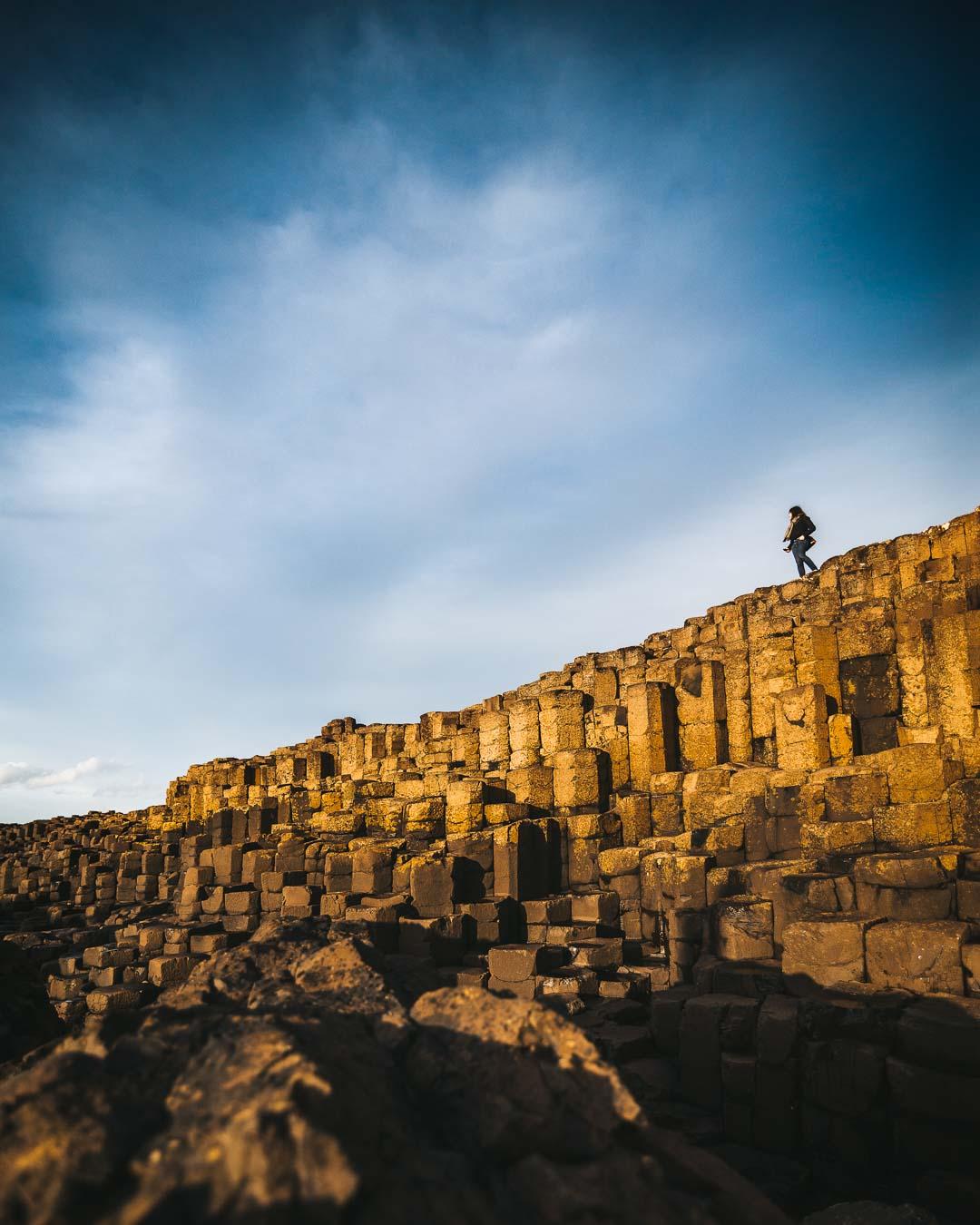 moody sky in giant's causeway