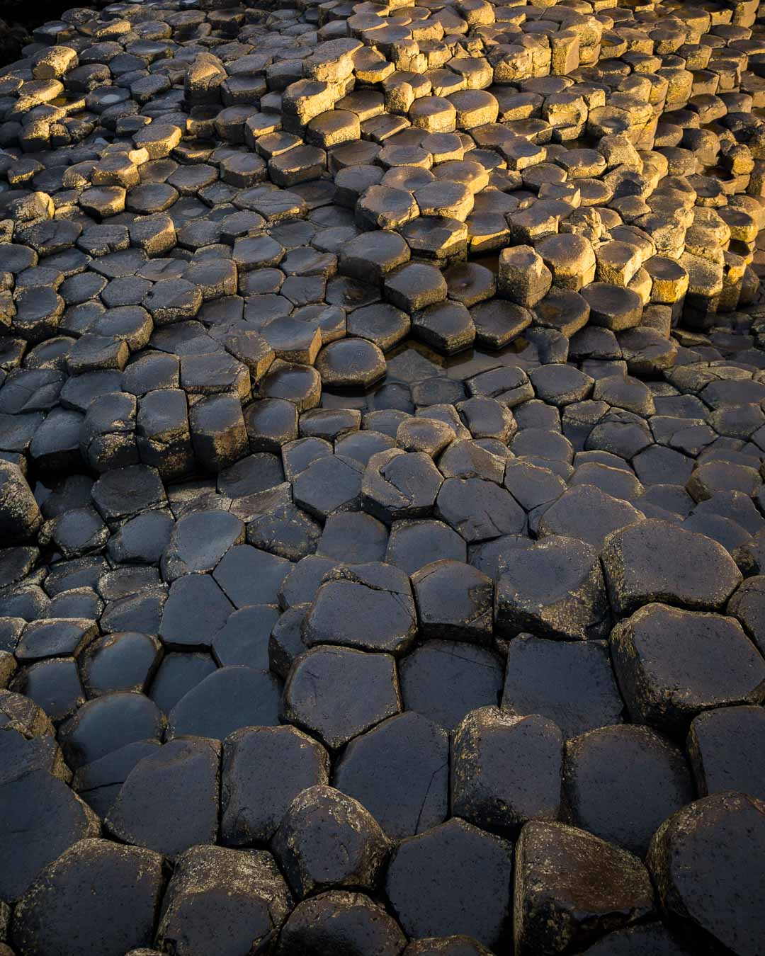 polygonal rocks of the giant's causeway