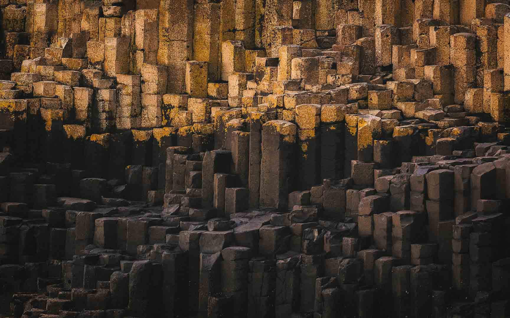 abstract of the columns of giant's causeway