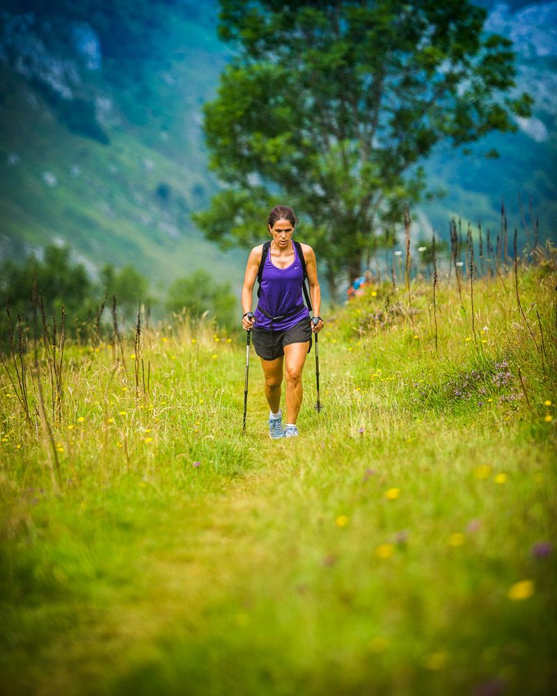 random hiker on the walk to sotres