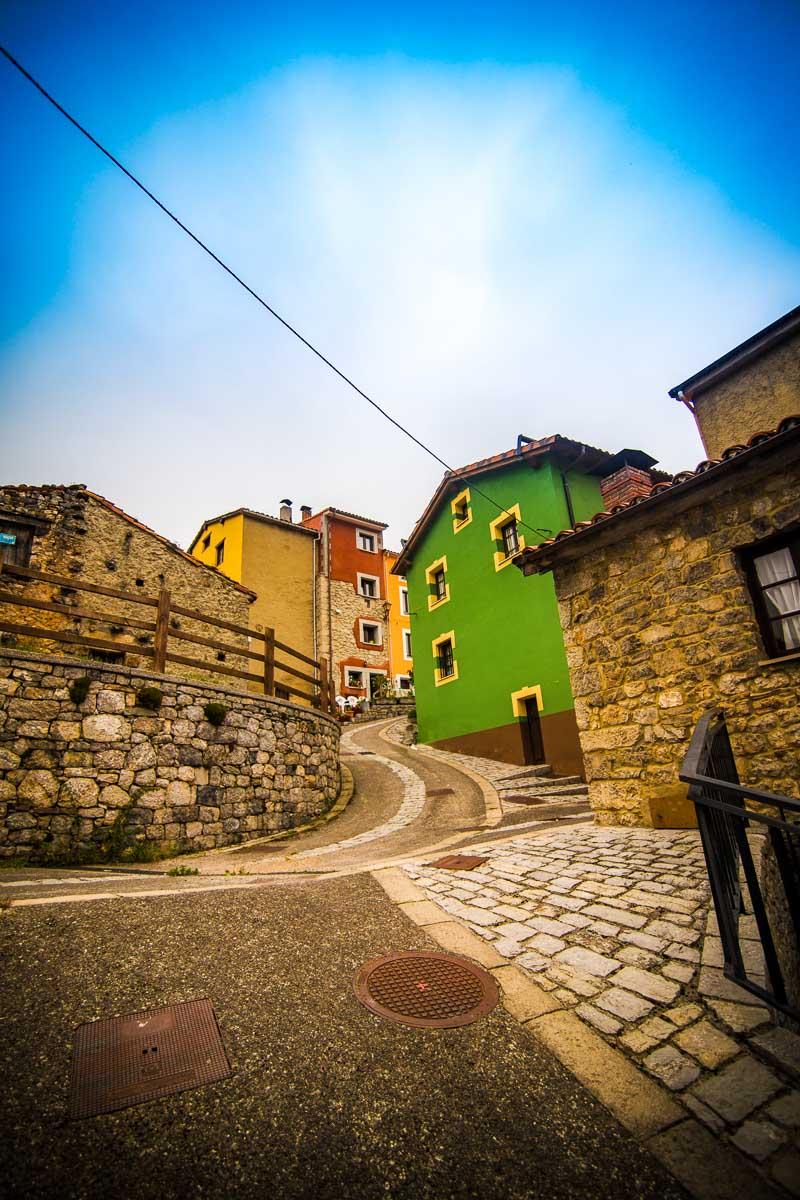 colorful street in sotres