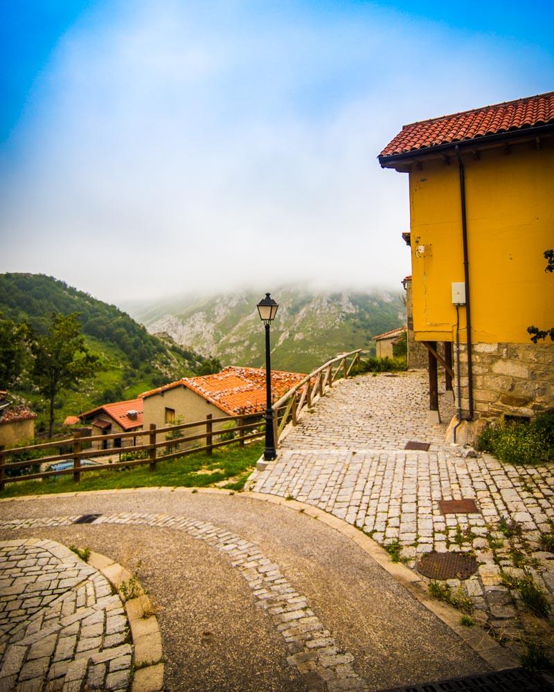 view from the street in sotres