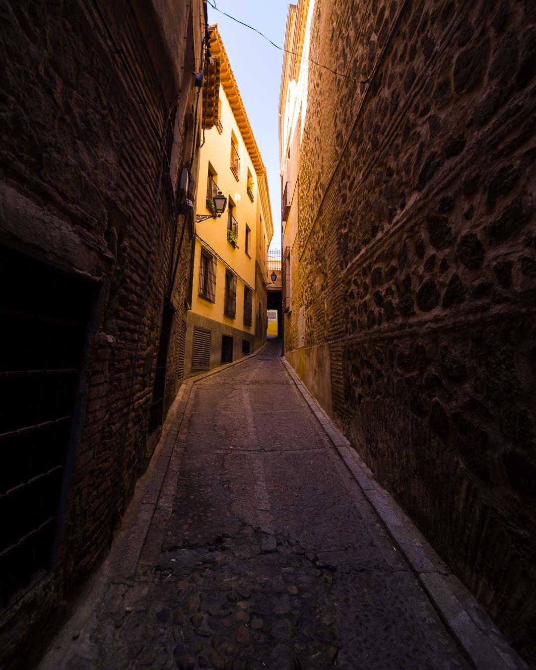 quaint streets at sunrise in toledo