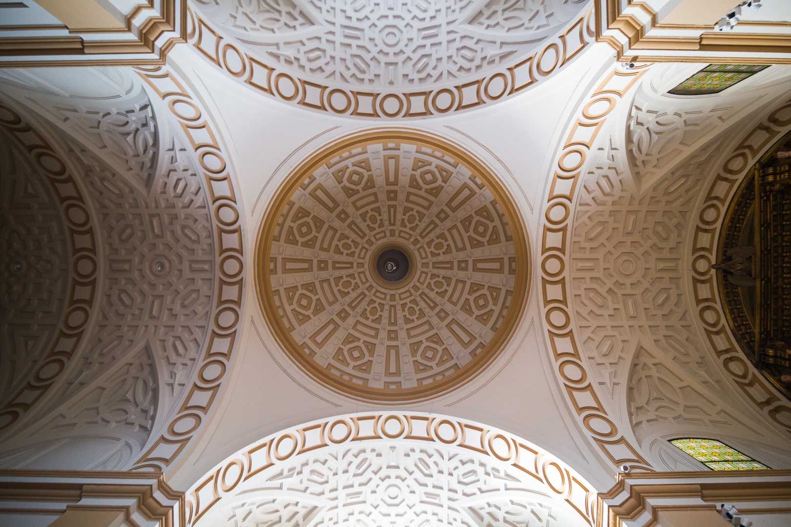 the dome ceiling of the iglesia santa teresa de avila spain