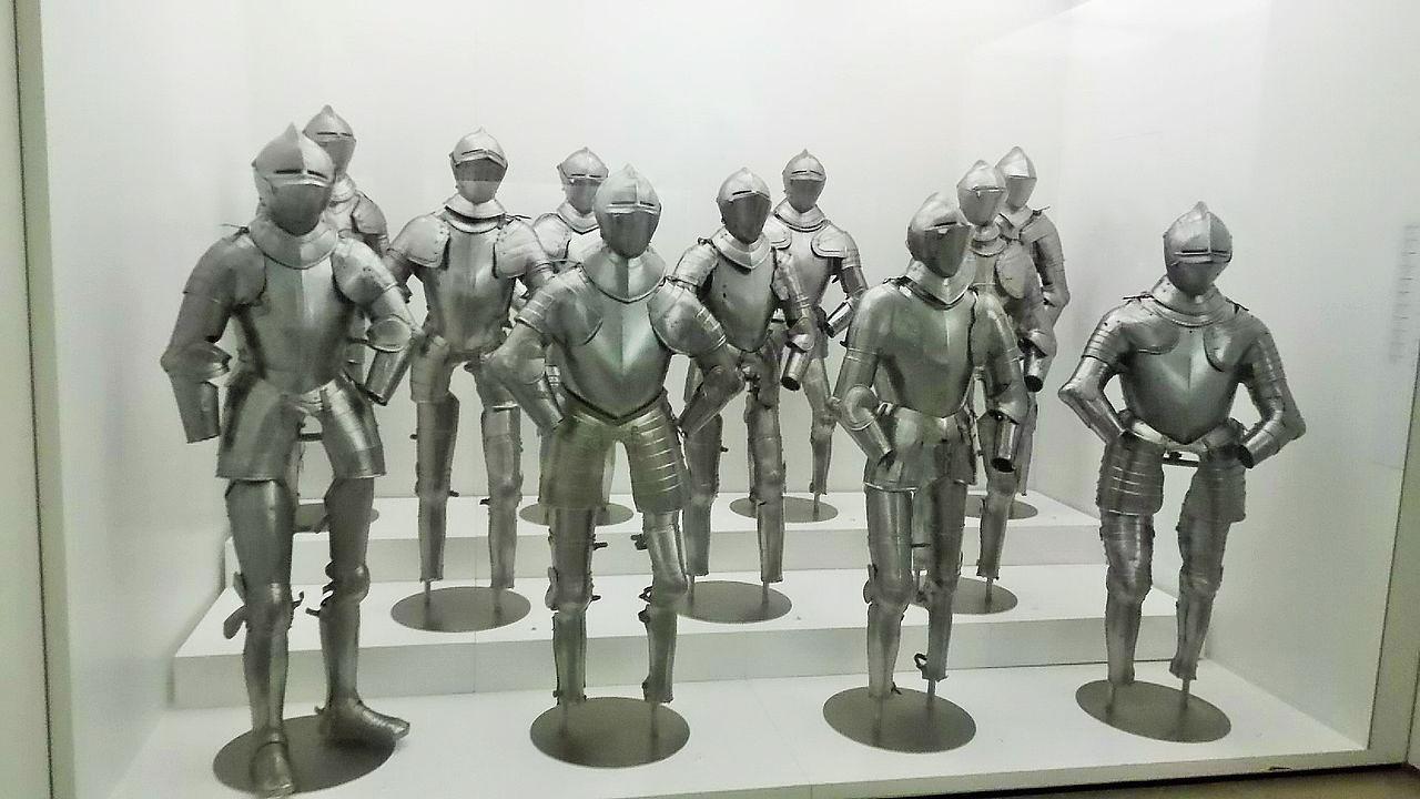 knight armors at the museo del ejercito alcazar de toledo spain