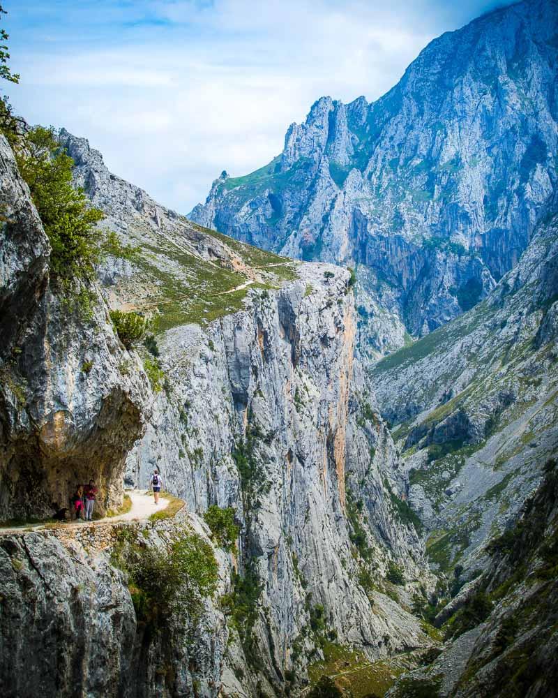 uphill path on the side of the cliff