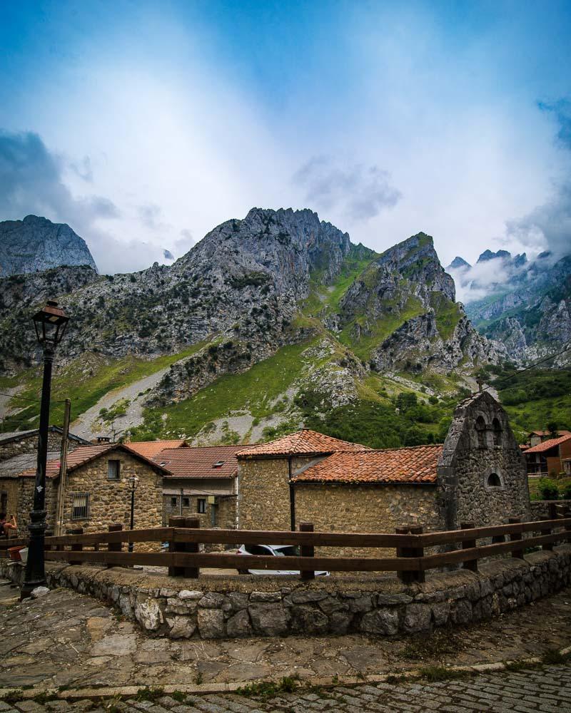 stone houses under the mountains in cain