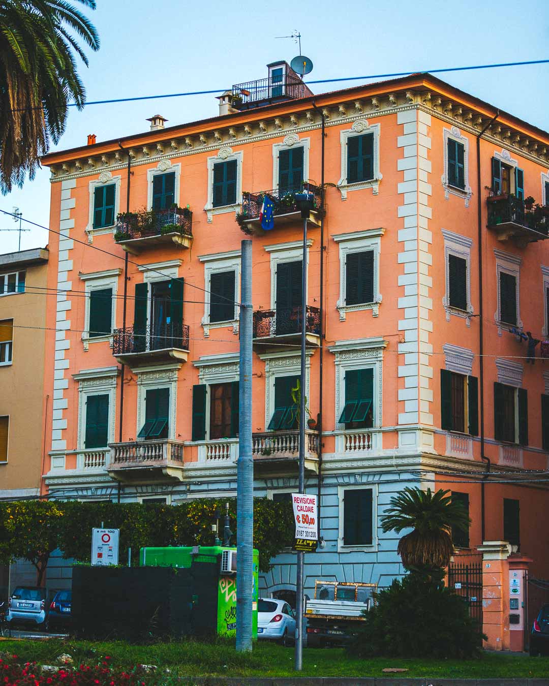 colorful facade of la spezia