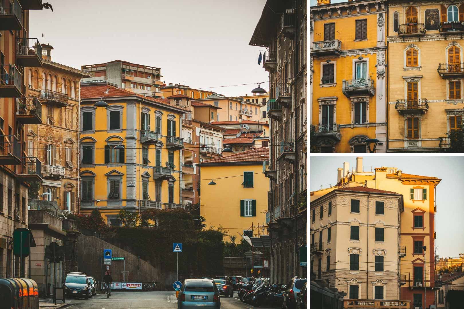 collage of sunrise in la spezia