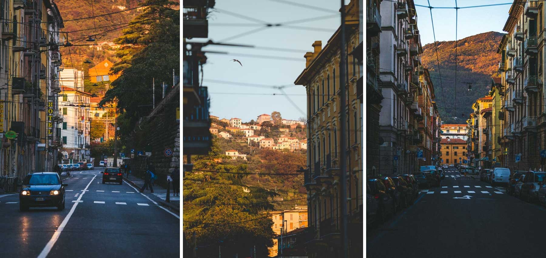 collage of hills of la spezia