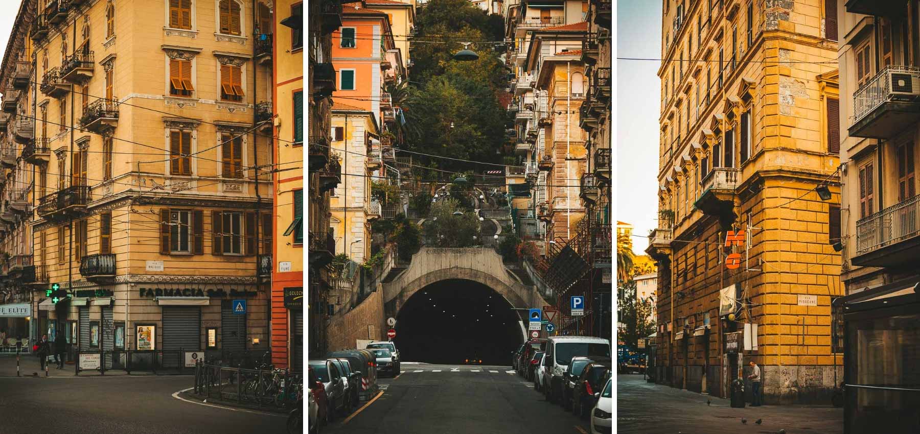 collage of streets of la spezia italy