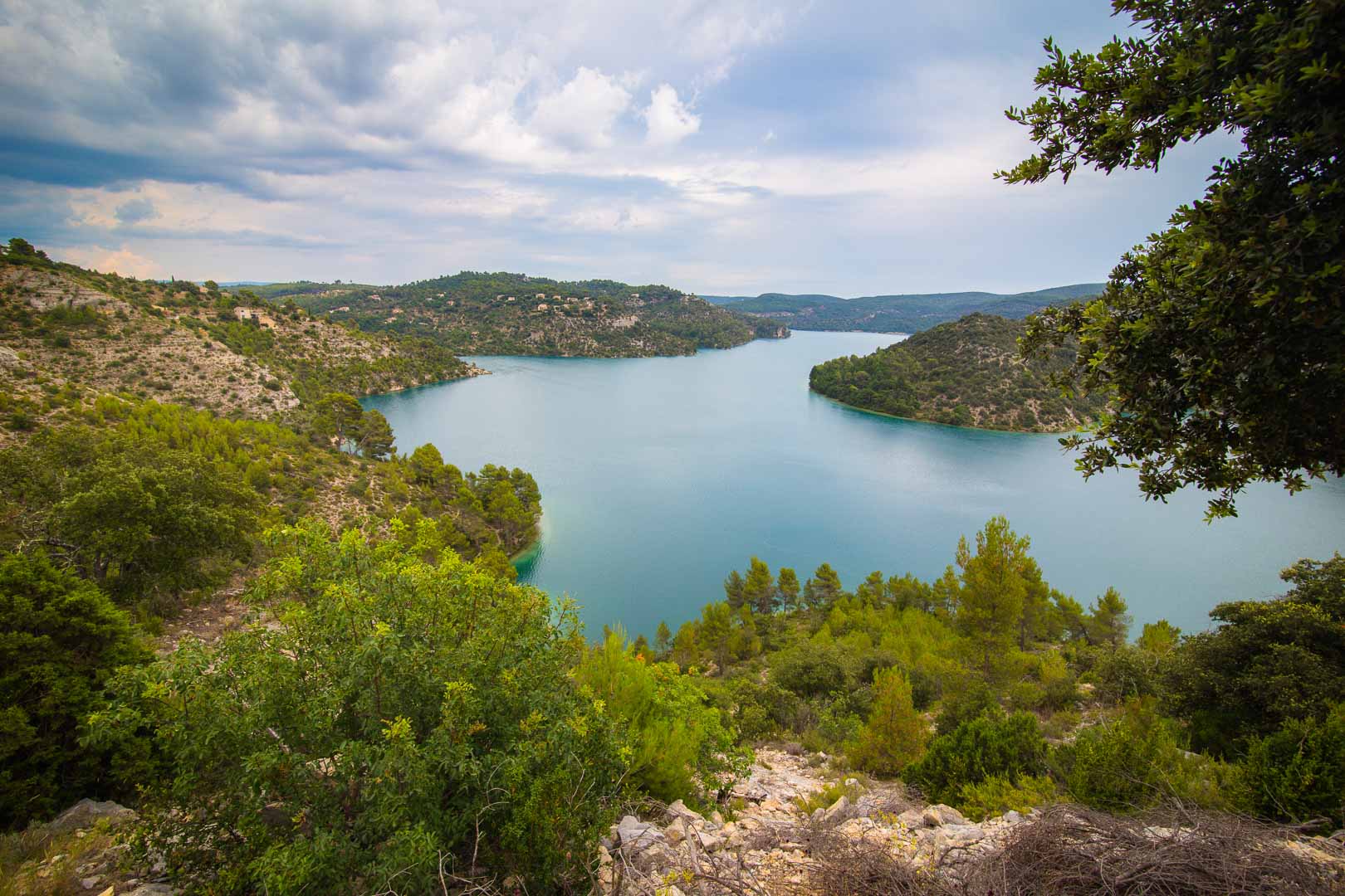 the open view over lac esparron de verdon france