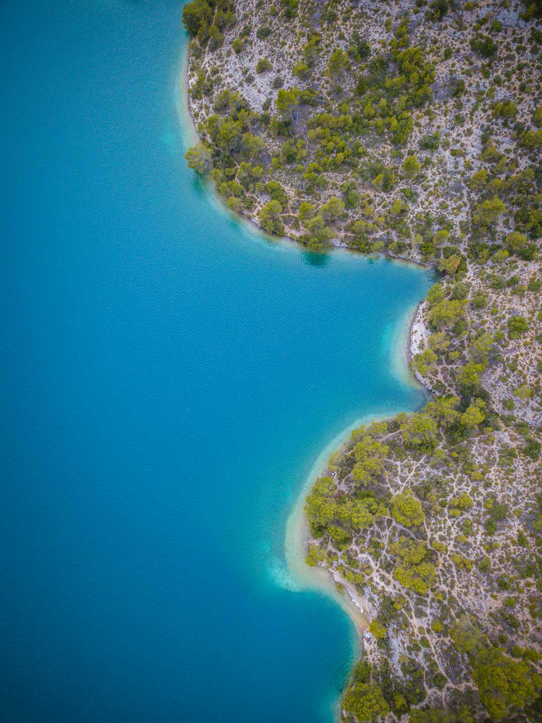 lac esparron de verdon from above