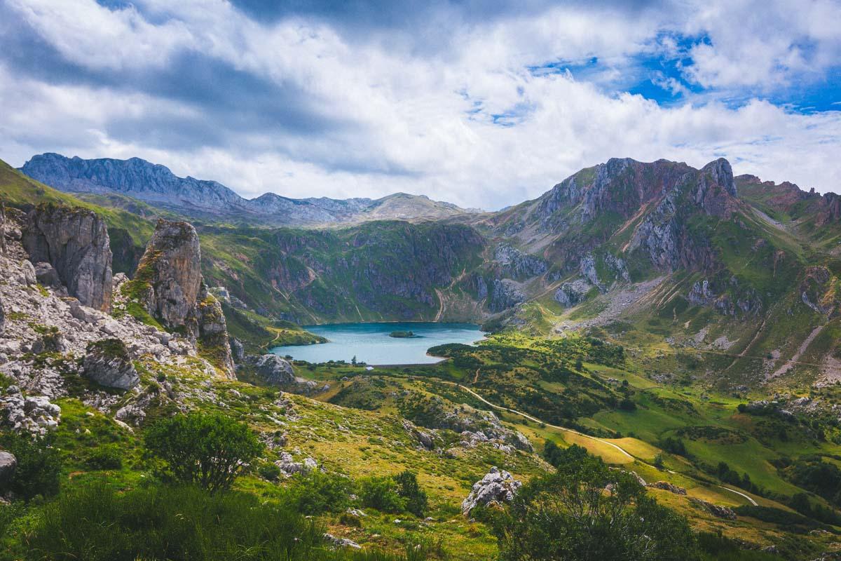 moody sky over the lago del valle