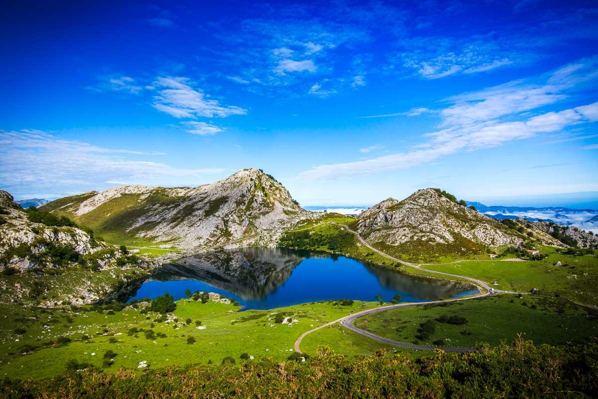 perfect reflection at covadonga lakes