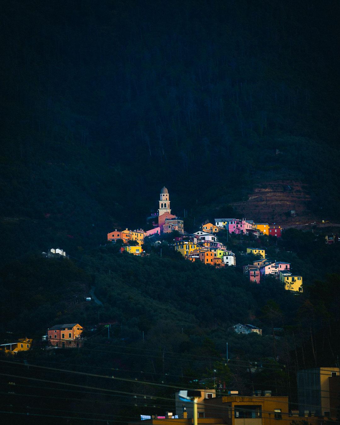 colorful houses of neighbor village of levanto