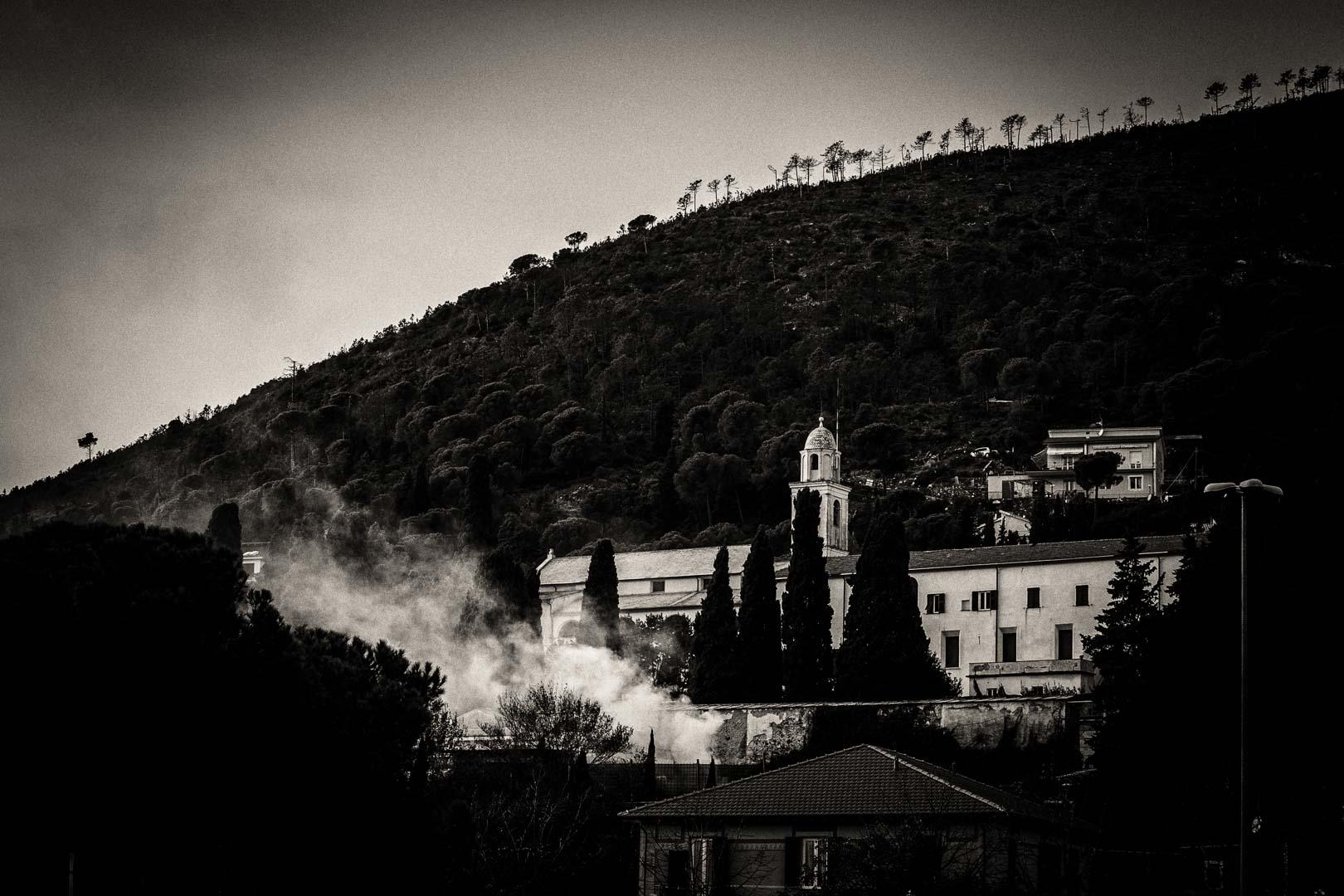 levanto cinque terre in black and white