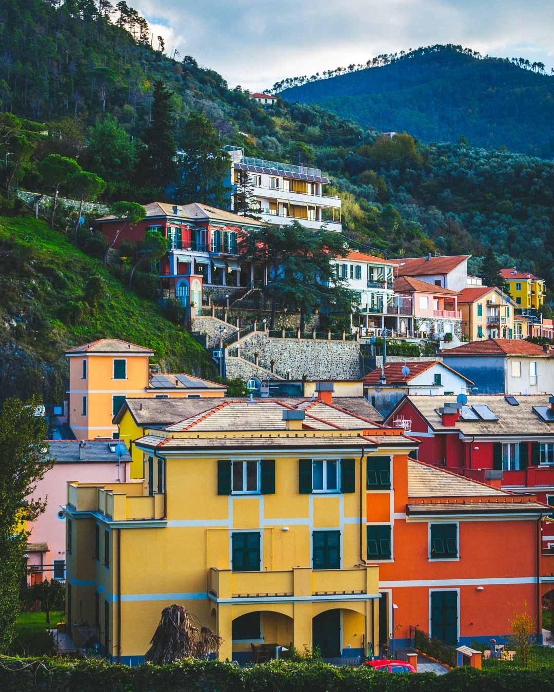 colorful houses of levanto italy