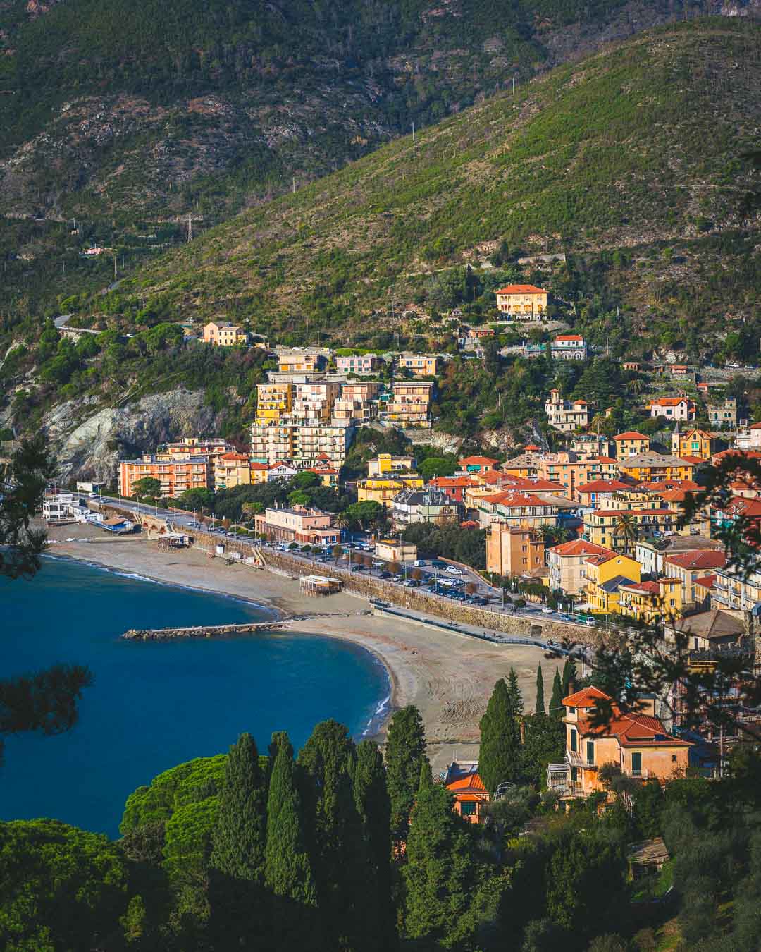 the village of levanto from above