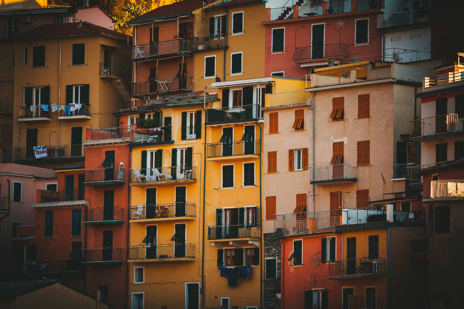 details of the houses of manarola