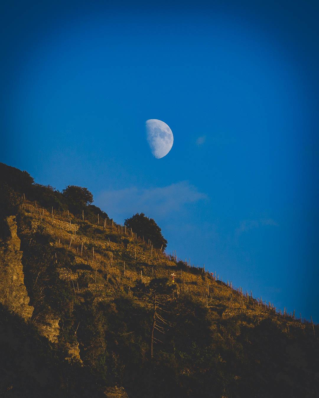 moon over manarola